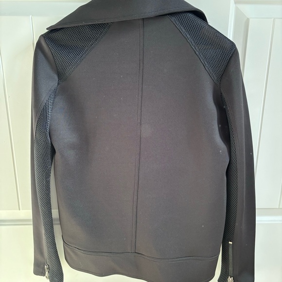 Anthropologie John + Jenn black scuba oversized moto jacket - Picture 10 of 11